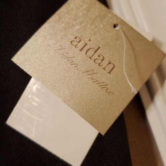 NWT Aidan Mattox Black Scuba and Lace Cocktail Dress size 0 - Picture 12 of 16